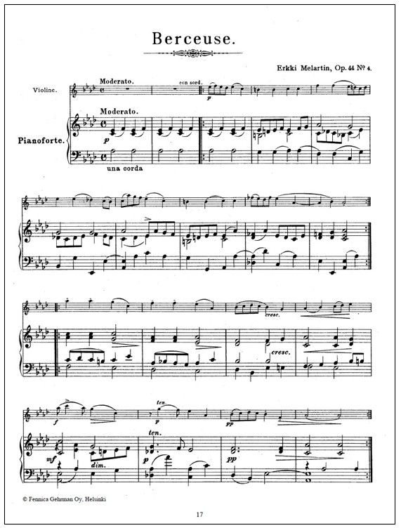 5 Pieces for violin (or violoncello) and piano Op. 44 (PDF)