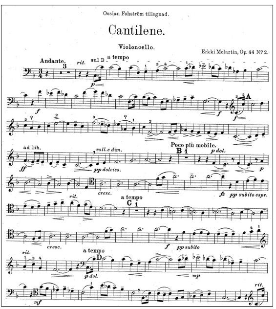 5 Pieces for violin (or violoncello) and piano Op. 44 (PDF)