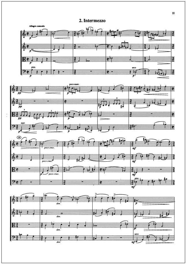 String Quartet No. 2 - Score