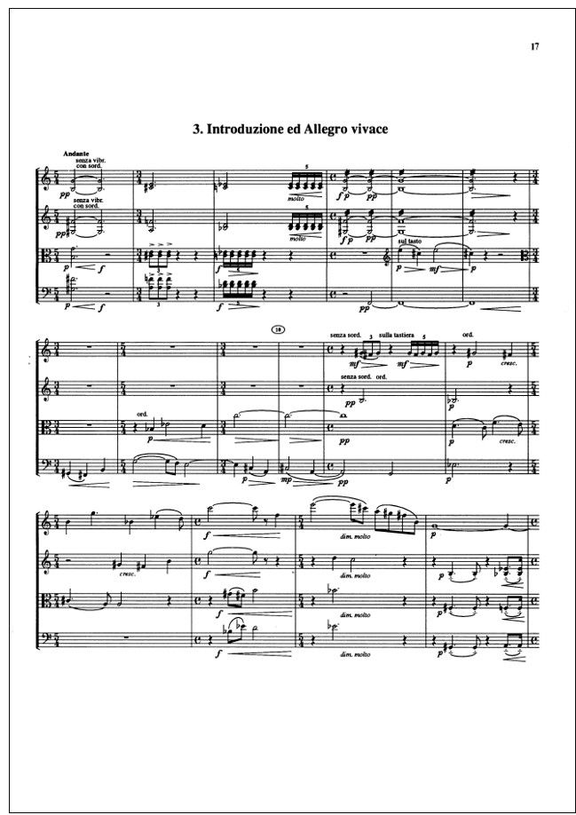 String Quartet No. 2 - Score