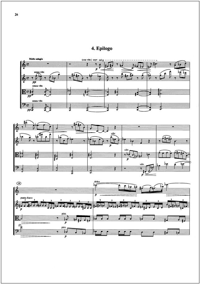 String Quartet No. 2 - Score