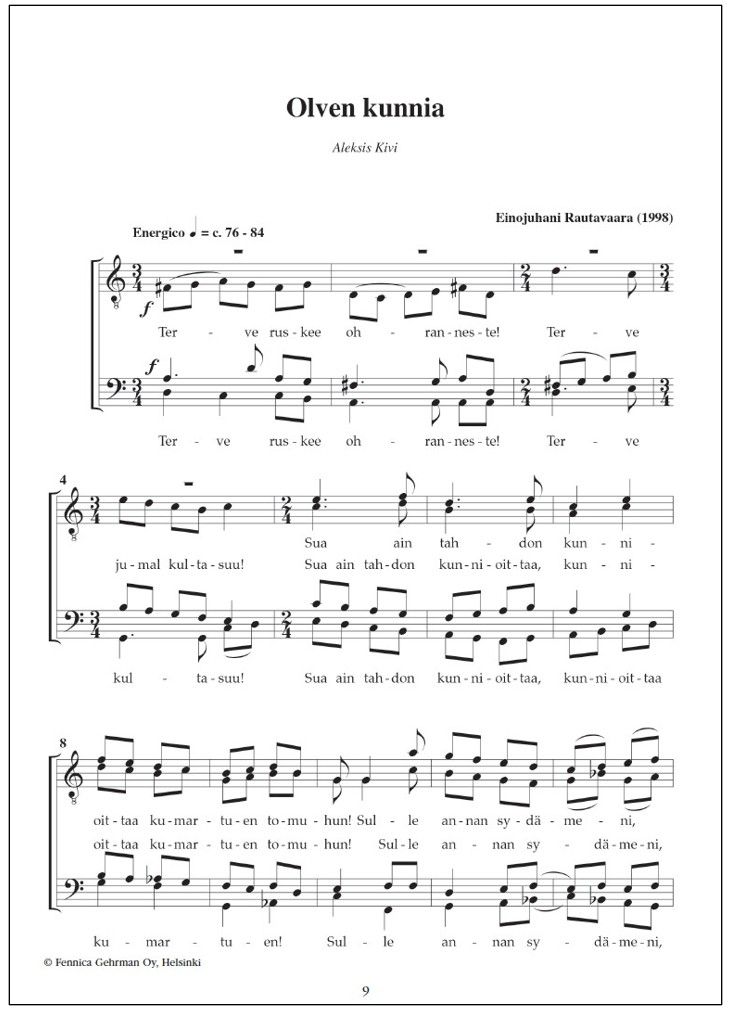 Neljä laulua Aleksis Kiven runoihin - Four Songs to Poems by Aleksis Kivi
