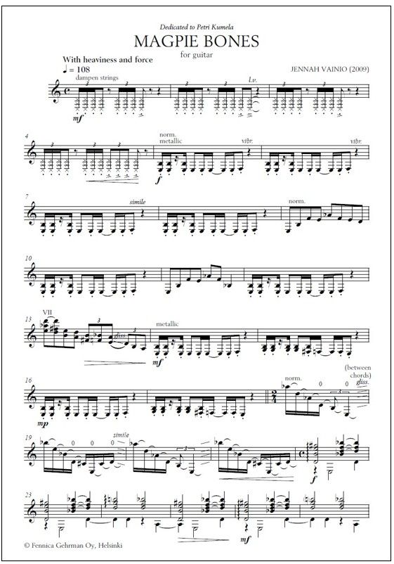 Magpie Bones for solo guitar (PDF)