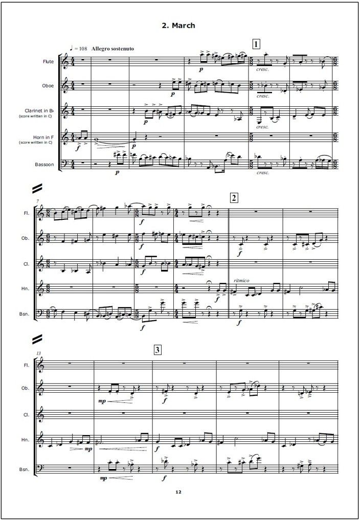 Quintet for winds op. 2