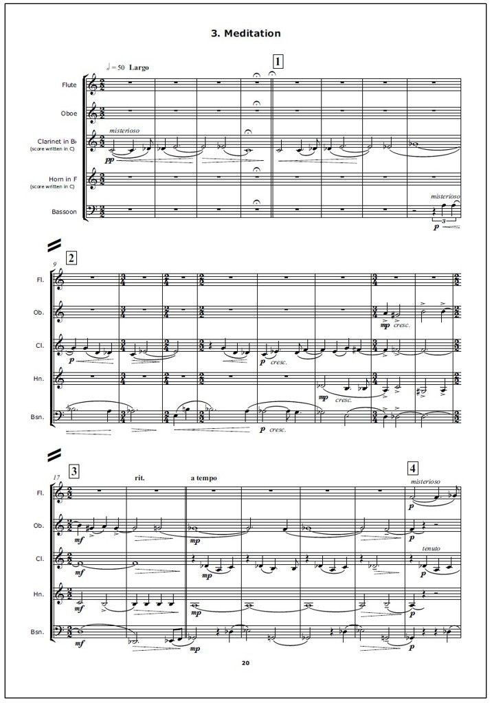 Quintet for winds op. 2