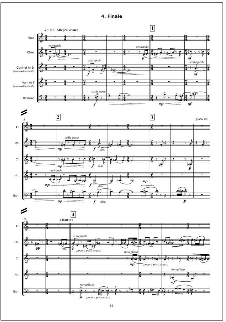 Quintet for winds op. 2