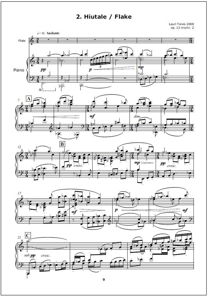Suite for flute and piano op 13b