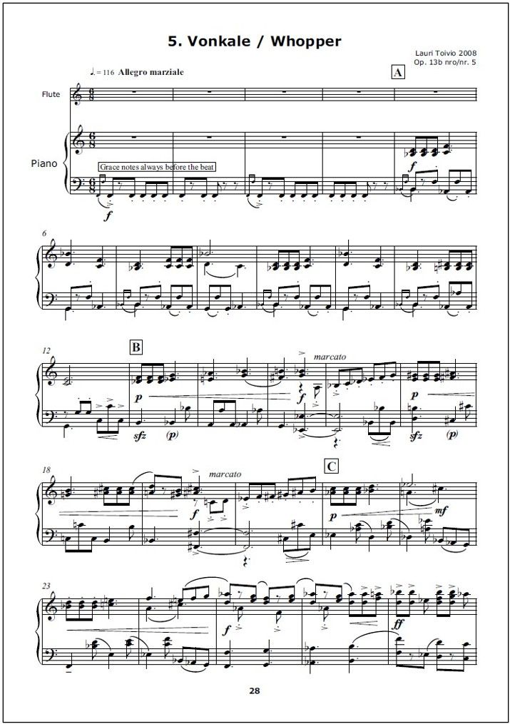 Suite for flute and piano op 13b