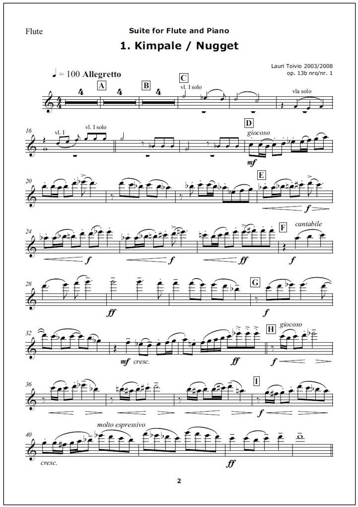 Suite for flute and piano op 13b