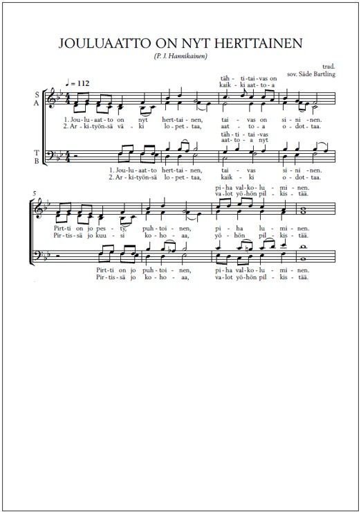 Jouluaatto nyt on herttainen (PDF) - Mixed choir