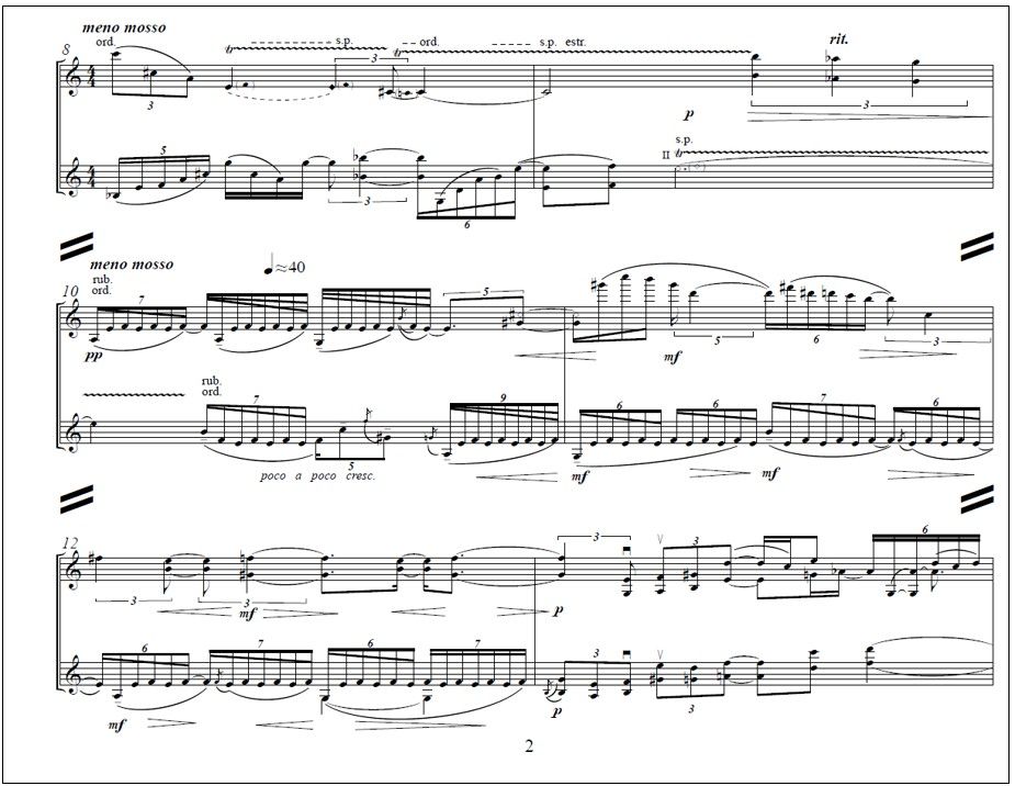 higher than soul can hope and mind can hide for two violins - Playing score