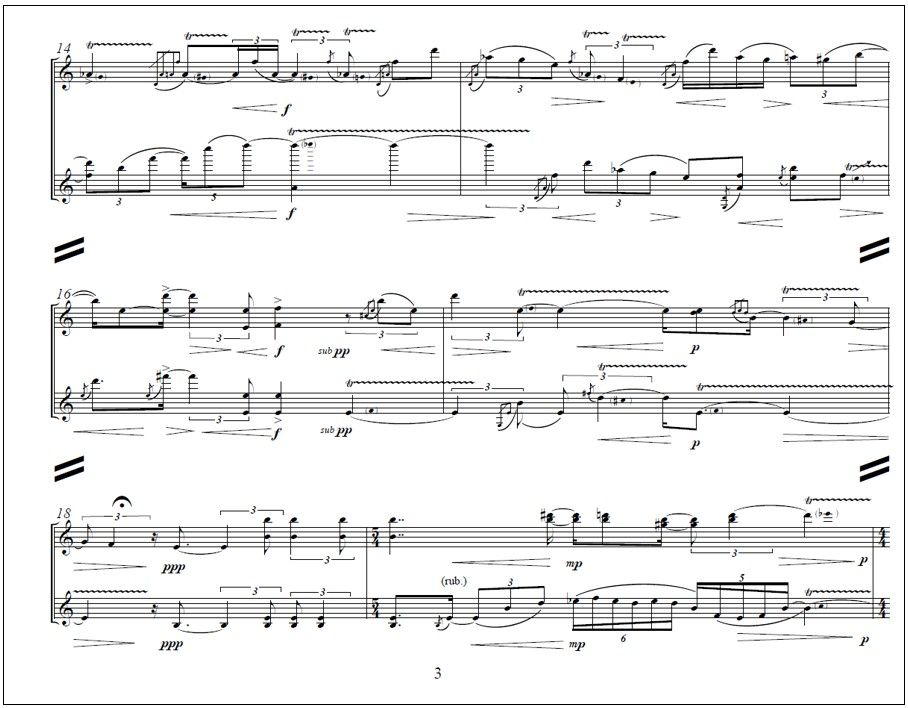 higher than soul can hope and mind can hide for two violins - Playing score
