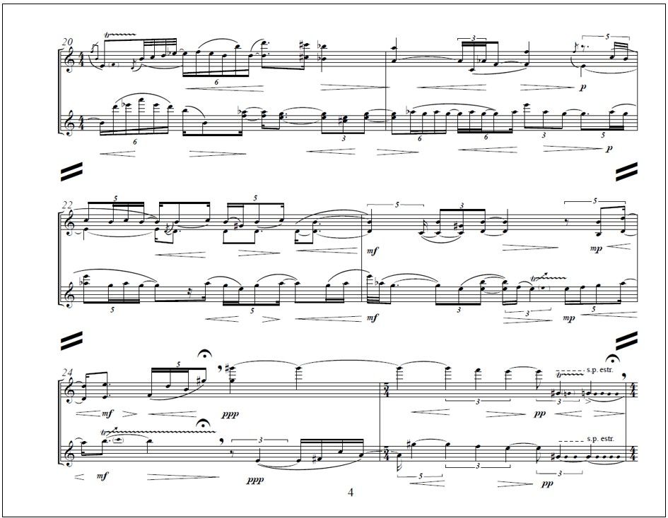higher than soul can hope and mind can hide for two violins - Playing score