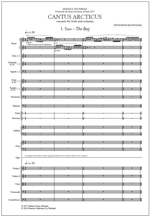 Cantus arcticus - Study score
