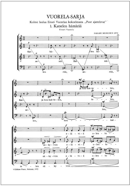 Vuorela-sarja - Mixed choir