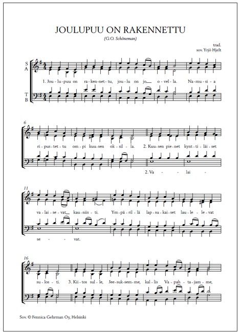 Joulupuu on rakennettu (PDF) - Mixed choir