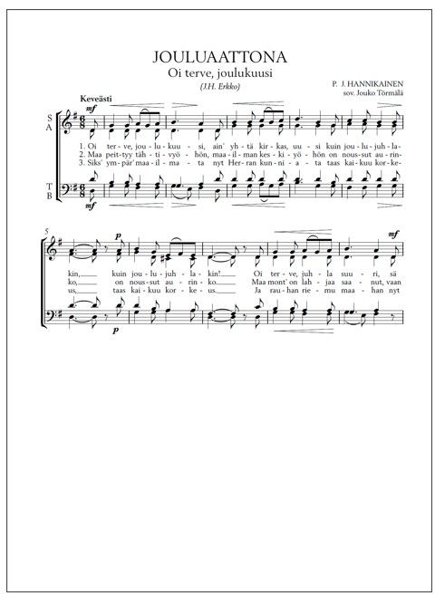Jouluaattona (PDF) - Mixed choir