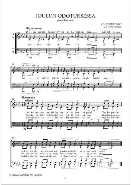 Joulun odotuksessa (PDF) - Mixed choir