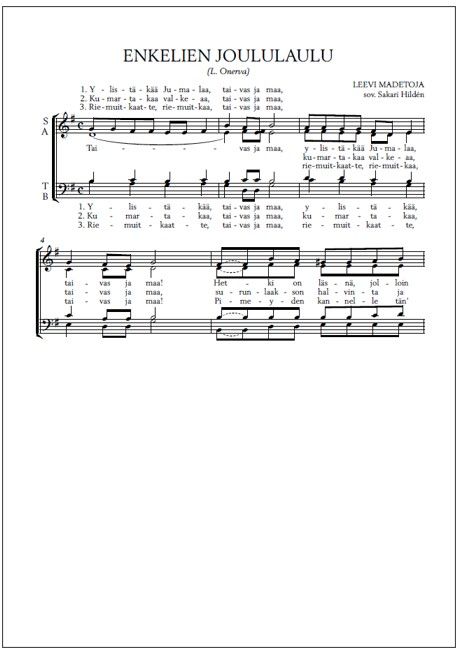 Enkelien joululaulu (PDF) - Mixed choir
