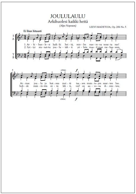 Joululaulu (PDF) - Mixed choir